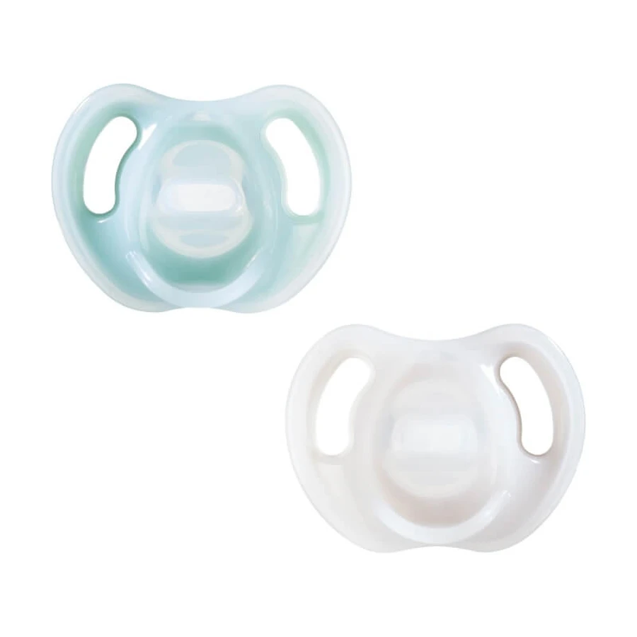 Tommee Tippee Ultra Light – 2 kieferorthopädische Schnuller aus medizinischem Silikon, 0–6 Monate