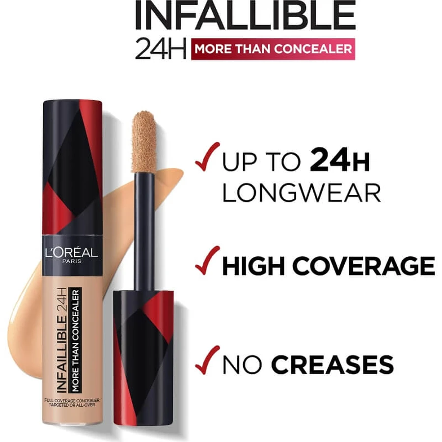 L'oreal paris Infaillible 24h more than concealer - correttore liquido n. 328 linen