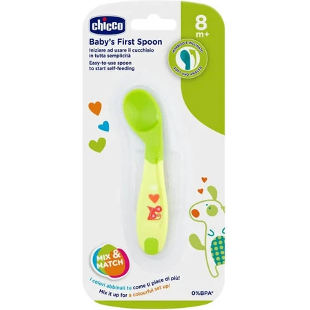 Chicco primo cucchiaio angolato 8m+ azzurro