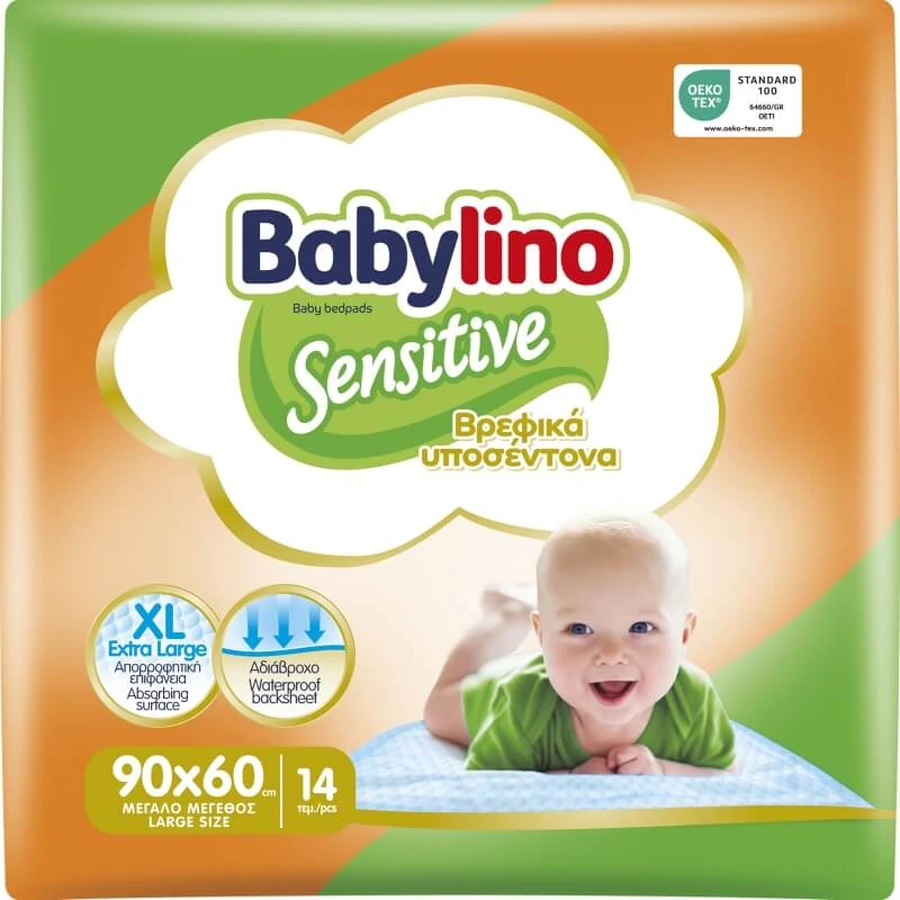 Babylino Sensitive - 14 absorbent pads, 90x60 cm
