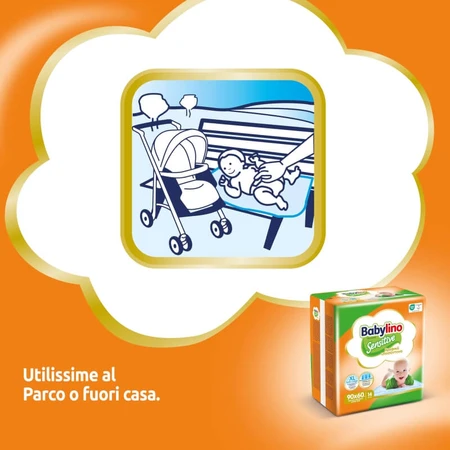 Babylino Sensitive - 14 absorbent pads, 90x60 cm