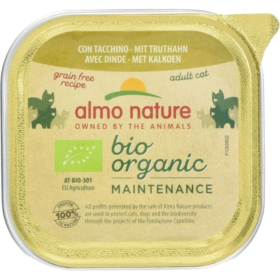 Almo Nature Bioorganic Maintenance Truthahn – Nassfutter für ausgewachsene Katzen, 85 g