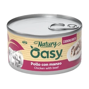 Oasy Wet Cat Natury Kip met Rundvlees - Aanvullend voer voor volwassen katten, 85 g