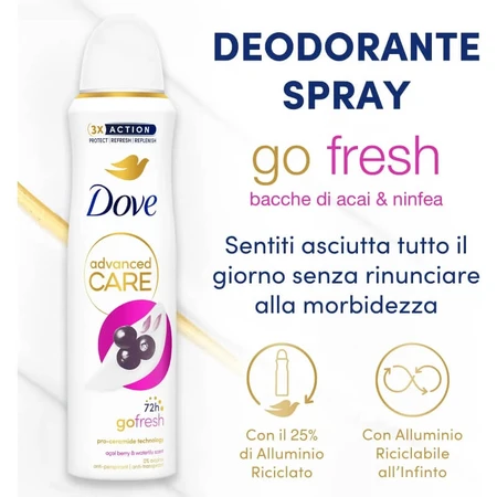 Dove Advanced Care Go Fresh Acai Berry & Waterlily - Deodorant Spray 150 ml