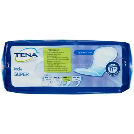 Tena Lady - 15 compresas superabsorbentes para la incontinencia urinaria