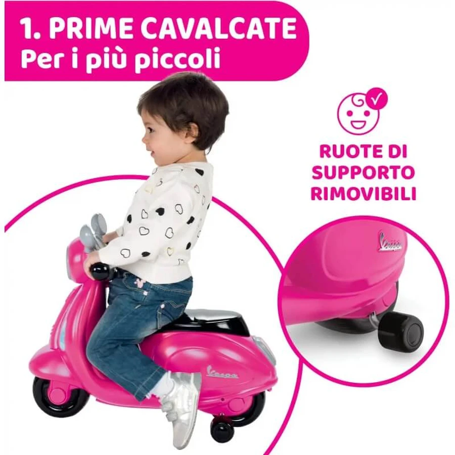 Chicco Pink Spring Vespa - Ride-On Toy for Children Ages 1–3