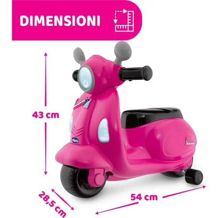 Chicco Pink Spring Vespa - Ride-On Toy for Children Ages 1–3