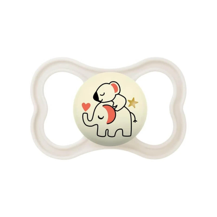 Mam Supreme Night - Sucette en silicone phosphorescente, à partir de 6 mois, couleur neutre