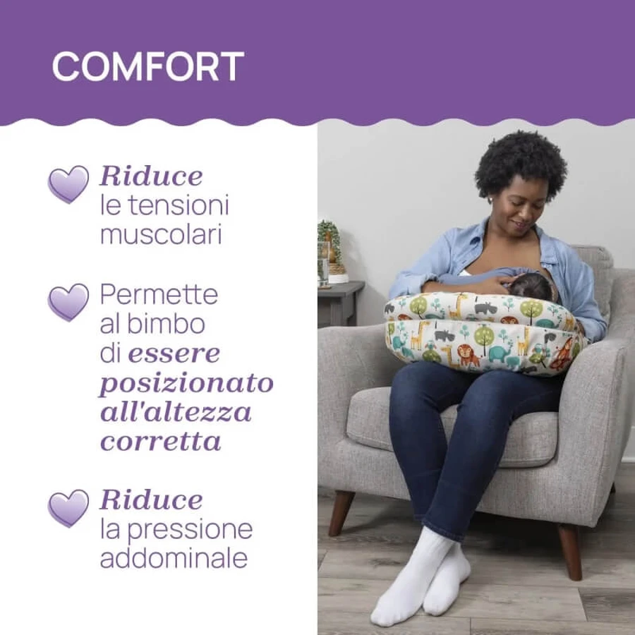 Artsana Boppy Deluxe - Almohada de lactancia «Wild Flowers»