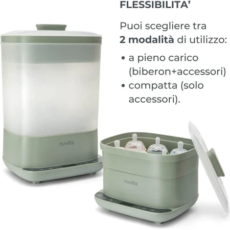 Nuvita Steridry - sterilizzatore asciugatore 2in1 a vapore con filtro hepa per biberon e accessori