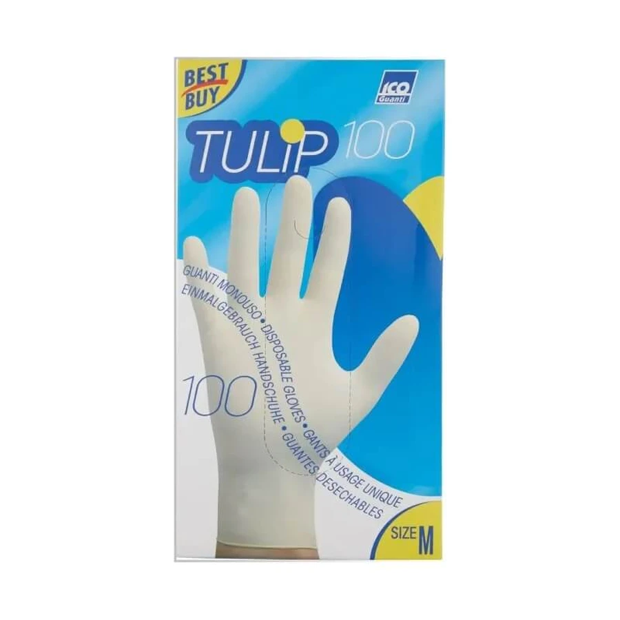 Gants jetables Tulip 100 pour usage domestique, taille M