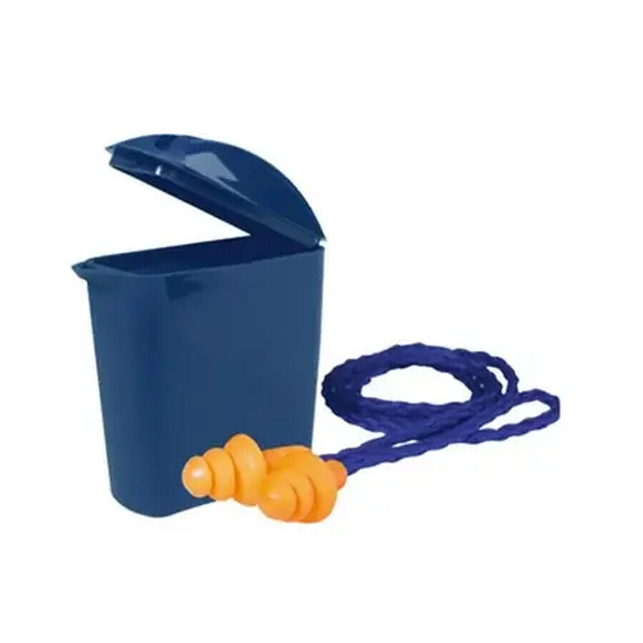 Silicone oorwarmers met snoer, 1 paar/doos, Royal