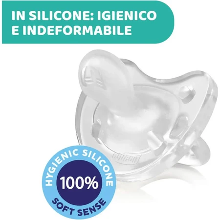 Silikonowy smoczek Chicco Physio Soft, 6–16 miesięcy, 1 sztuka: ceny i cechy