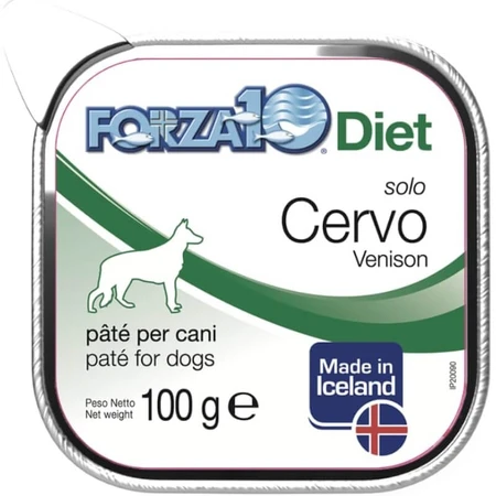 Forza10 Forza 10 Dieta wyłącznie na bazie mięsa jelenia – kompletna karma dla psów z nietolerancjami pokarmowymi, 100 g: ceny i cechy