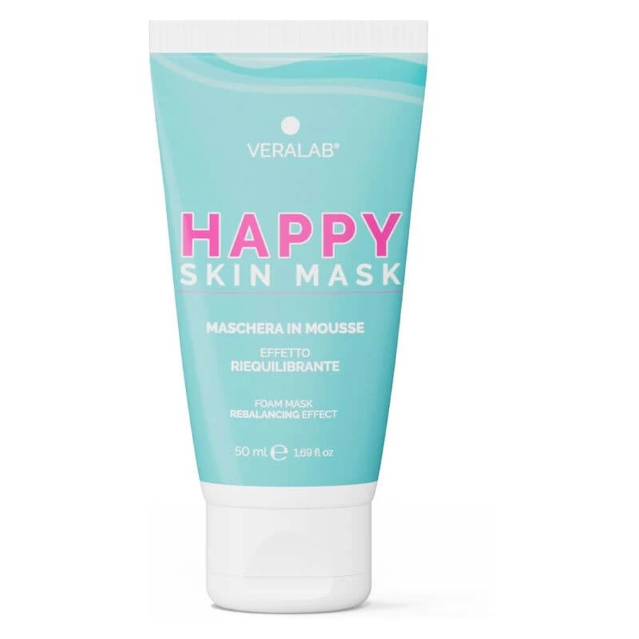Veralab Happy Skin Mask - Brightening, Balancing, and Smoothing Facial Mousse, 50 ml