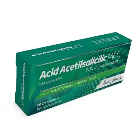 Acetylsalicylzuur 500 mg, 20 tabletten, Magistra