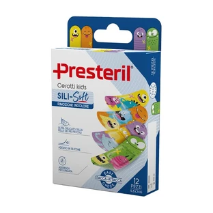 Presteril Sili-Soft Kids: 12 tiritas hipoalergénicas e indoloras para niños, de 5,8 x 2 cm