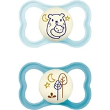 Mam Air Night - 2 Silicone Pacifiers, Size 16+, Light Blue
