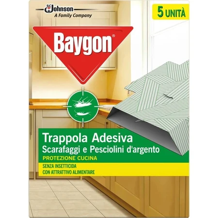 Baygon 5 Klebefallen gegen Kakerlaken zum Schutz der Küche
