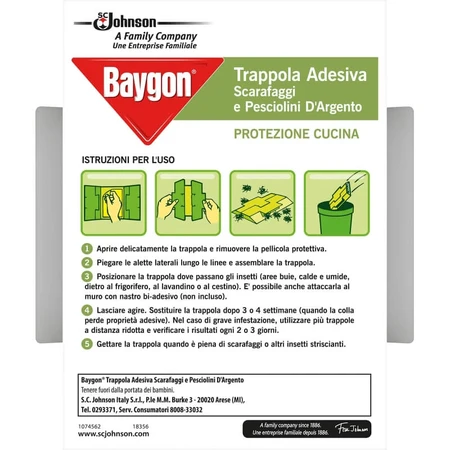 Baygon 5 Klebefallen gegen Kakerlaken zum Schutz der Küche