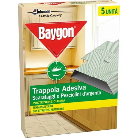 Baygon 5 Klebefallen gegen Kakerlaken zum Schutz der Küche