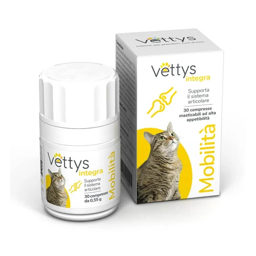 Vettys Integra Cat Mobility - Aliment complémentaire pour la santé des articulations, 30 comprimés