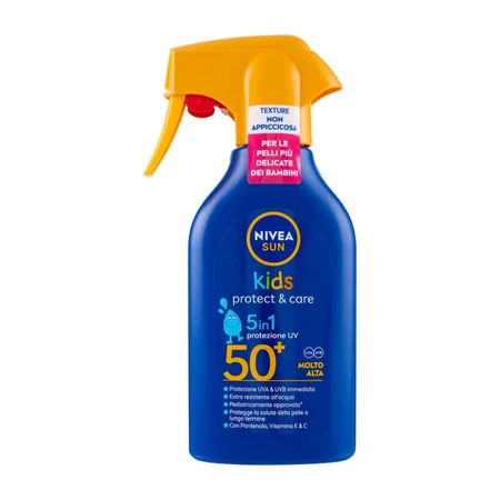 Nivea crema solare 50+ spf sun kids protech &amp;care 5 in 1 spray solare bimbi 250 ml