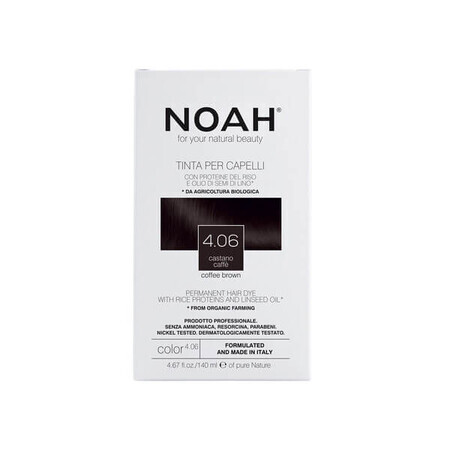Natuurlijke haarverf zonder ammoniak, bruin satijn, 4.06, Noah, 140 ml