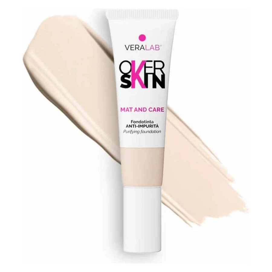 Veralab Overskin mat and care - fondotinta anti imperfezioni n. 0.5 fair