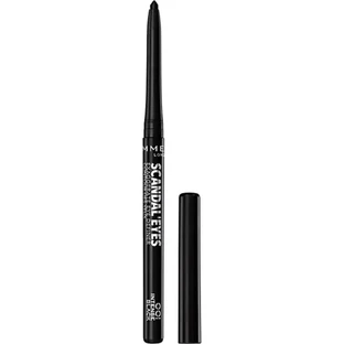 Rimmel Scandaleyes Exaggerate - Lápiz de ojos retráctil resistente al agua n.º 001, negro intenso