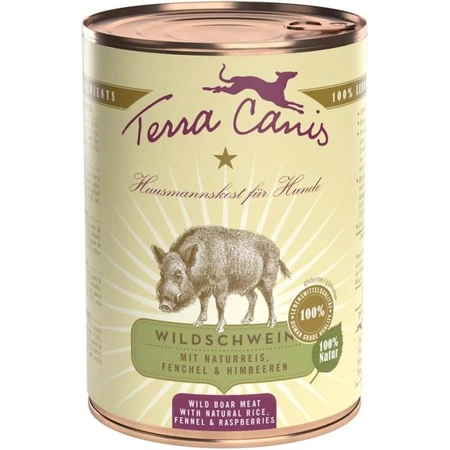 Terra Canis Classic Wild Boar – kompletna karma mokra dla dorosłych psów o normalnej wadze, 400 g: ceny i cechy