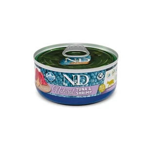 Farmina N&amp;d Natural Thunfisch und Garnelen – Ergänzungsfuttermittel für ausgewachsene Katzen, 70 g