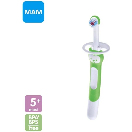 Brosse à dents d'apprentissage Mam (neutre) - Brosse à dents pour enfants à partir de 5 mois