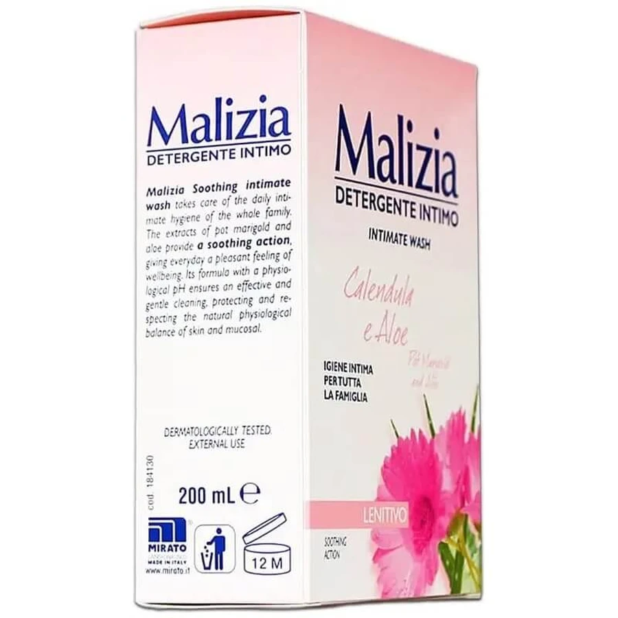 Malizia Calendula et Aloe - Nettoyant intime apaisant 200 ml