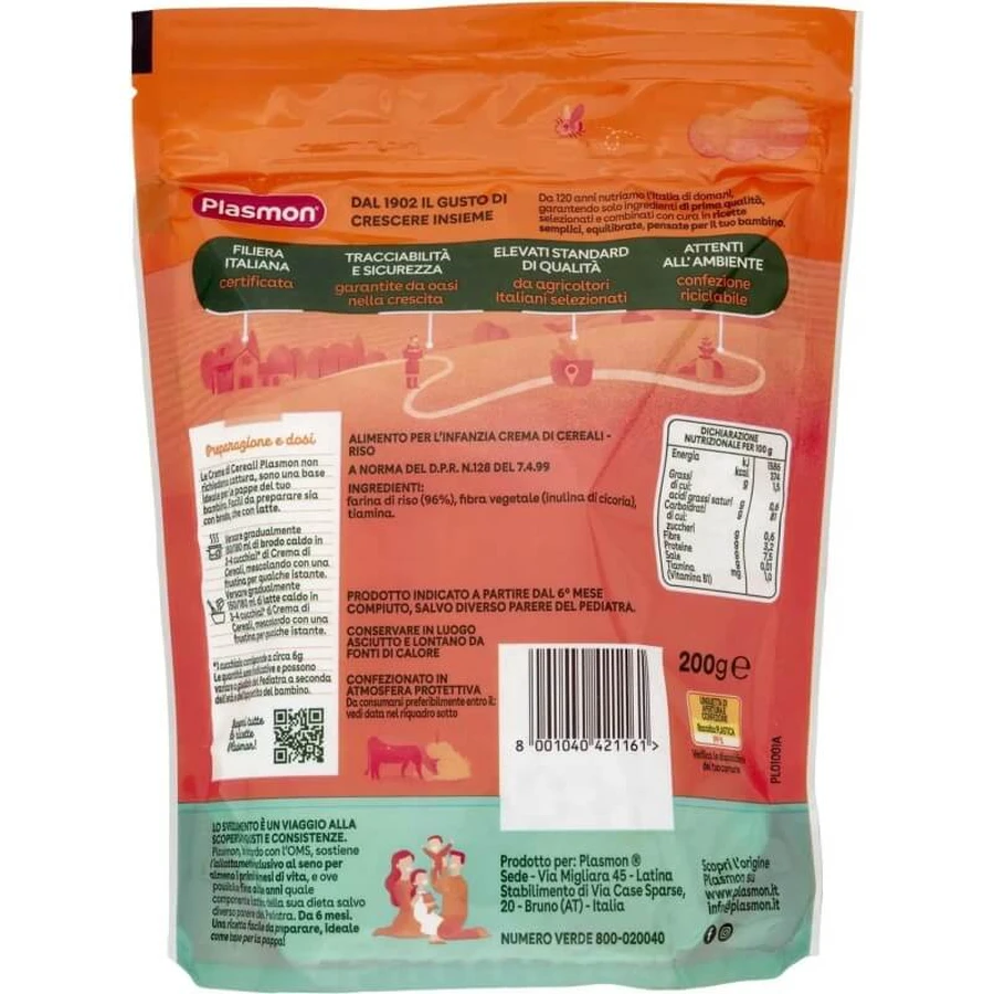 Plasmon Rijstpap - Babyvoeding 200 g