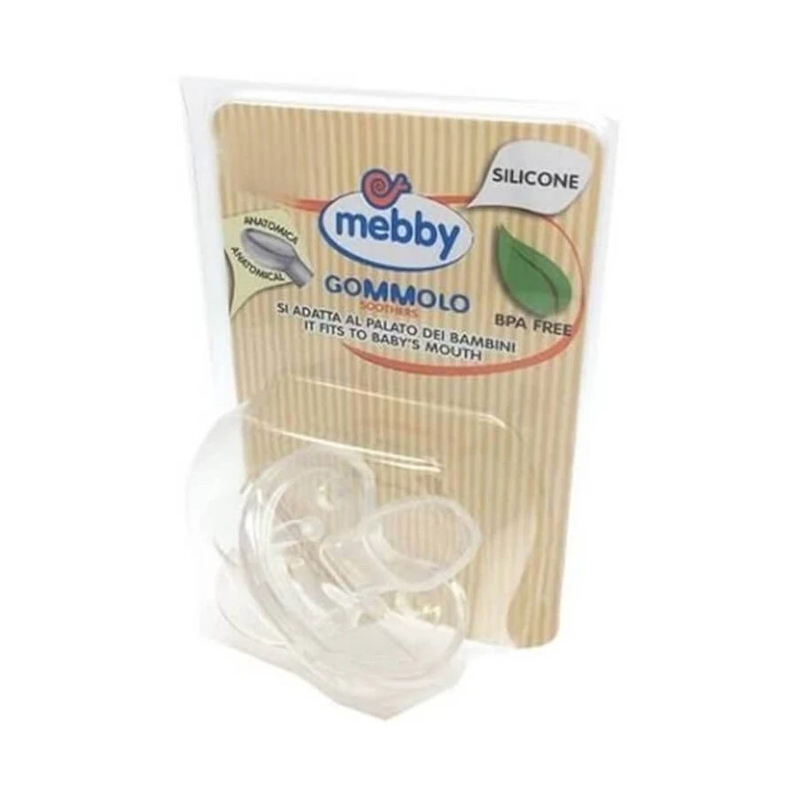 Mebby Gommolo - Sucette en silicone transparente, 0 à 6 mois (emballage endommagé)
