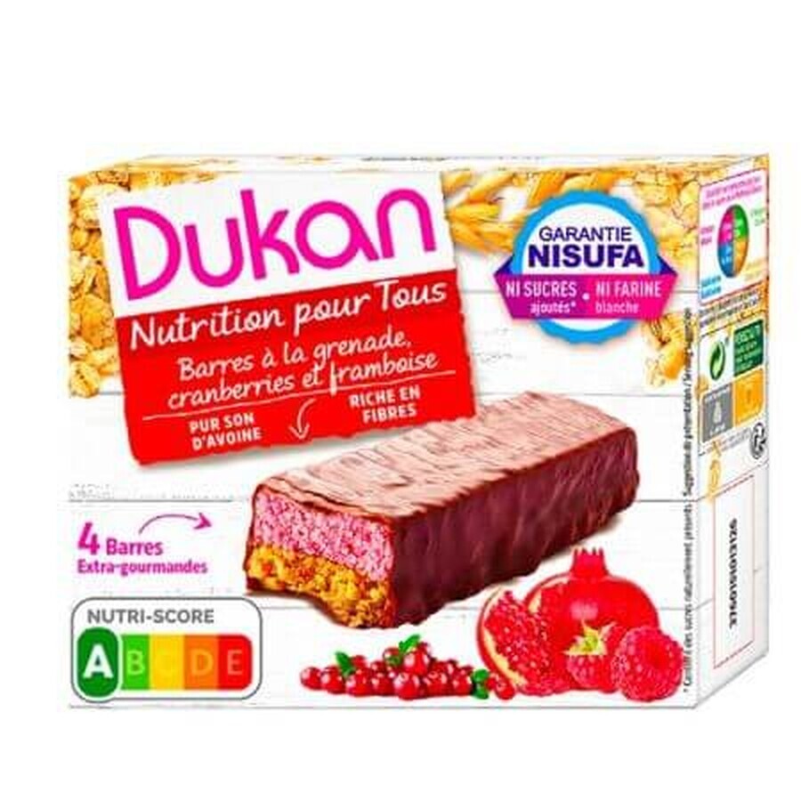 Batoane din tarate de ovaz cu fructe rosii, 120 g, Dukan