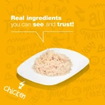 Natural Code 01 Tiras de pollo - Alimento completo para gatos adultos, 85 g