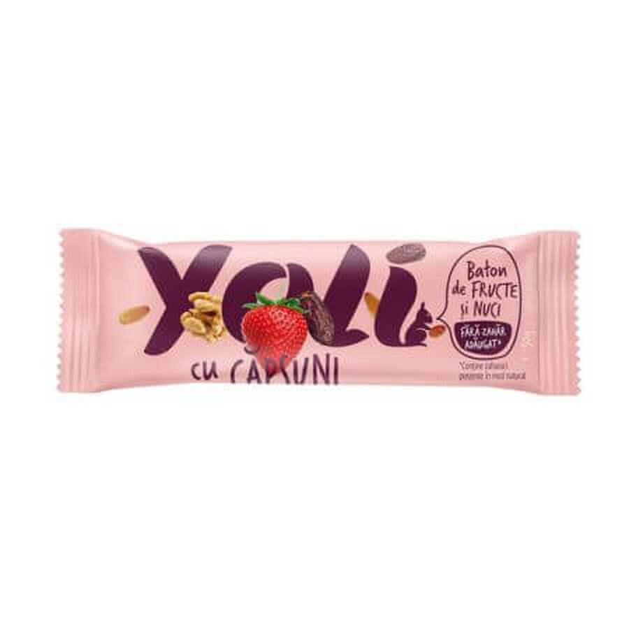 Barre aux fruits à la fraise sans sucre ajouté, 30 g, Yoli