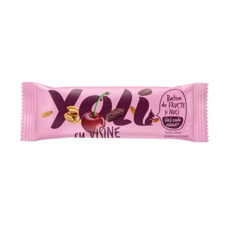 Barre de fruits aux cerises sans sucre ajouté, 30 g, Yoli