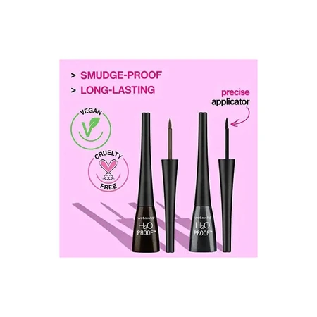 Wet n Wild H2O Proof - Vloeibare eyeliner - E879 Zwart