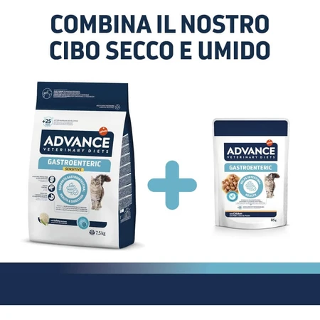 Advance Gastroenteric Turkey - Compleet dieetvoeding voor volwassen katten met spijsverteringsproblemen 1,5 kg