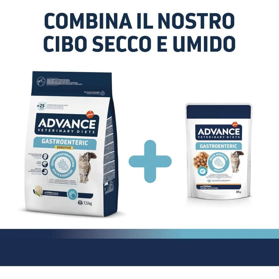Advance Gastroenteric Turkey - Compleet dieetvoeding voor volwassen katten met spijsverteringsproblemen 1,5 kg