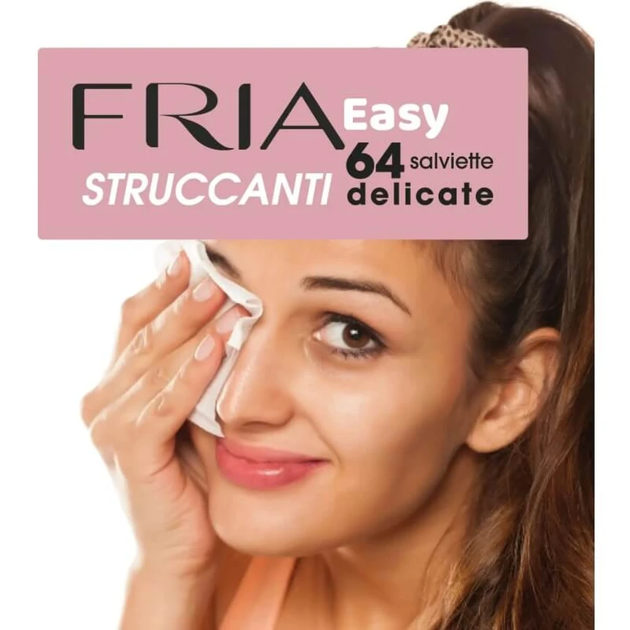 Fria Utility Makeup Remover Wipes, pack of 64 wipes