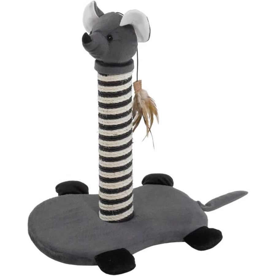 Ferplast Pa 4005 – „Mickey Mouse“-Kratzbaum mit Hängespielzeug und Säule aus Natursisal