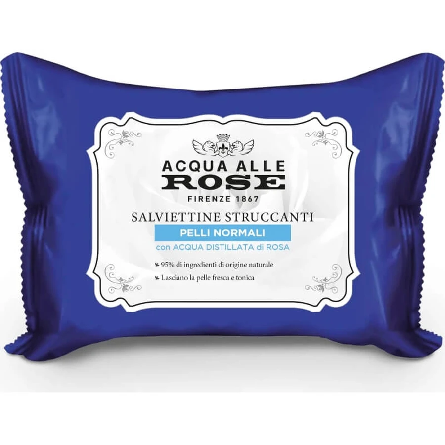 Refreshing Rose Water - 20 moisturizing makeup remover wipes