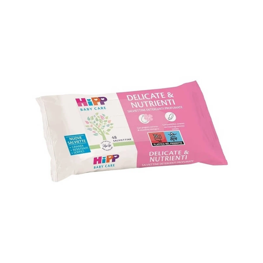 Hipp Delicate & Nourishing - 48 cleansing wipes for sensitive skin