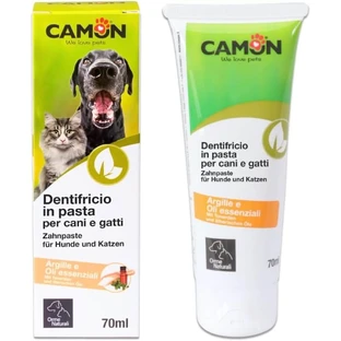 Camon Dentifricio in pasta -per igiene profonda di cani e gatti con argilla salvia e oli essenziali 70 ml
