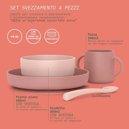 Suavinex Selection Color Essence 4m+ - Feeding Set - Pink