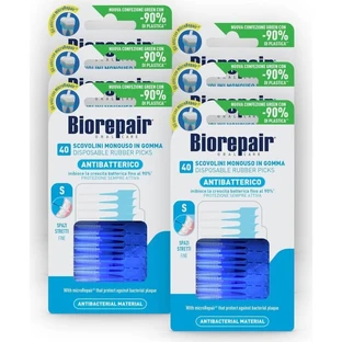 Biorepair 40 – antybakteryjne, cienkie gumowe szczoteczki międzyzębowe do wąskich przestrzeni
